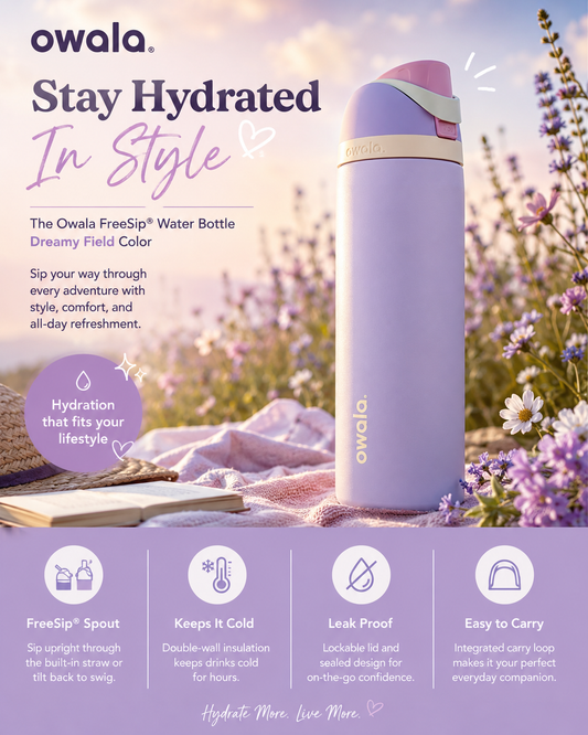 Owala FreeSip Water Bottle - Stay Hydrated in Style!